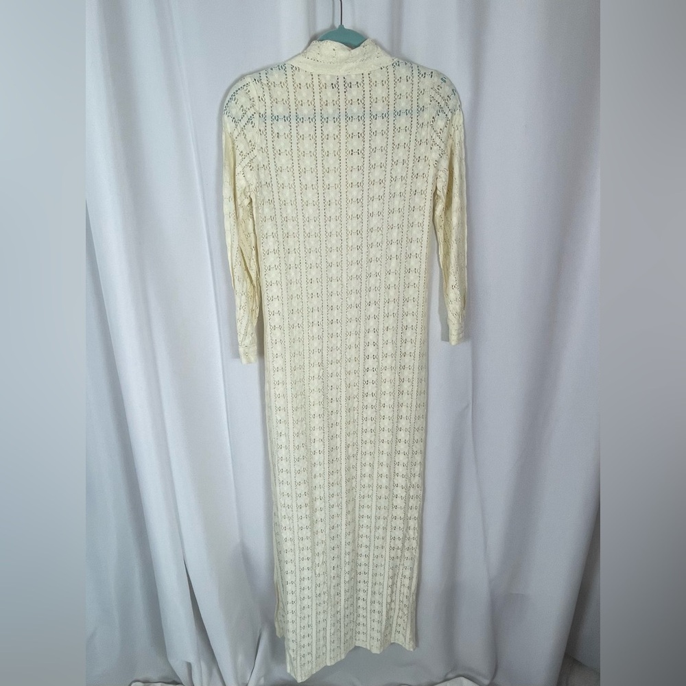 Vintage 70s Lace Maxi Cover Up - Picture 5 of 9
